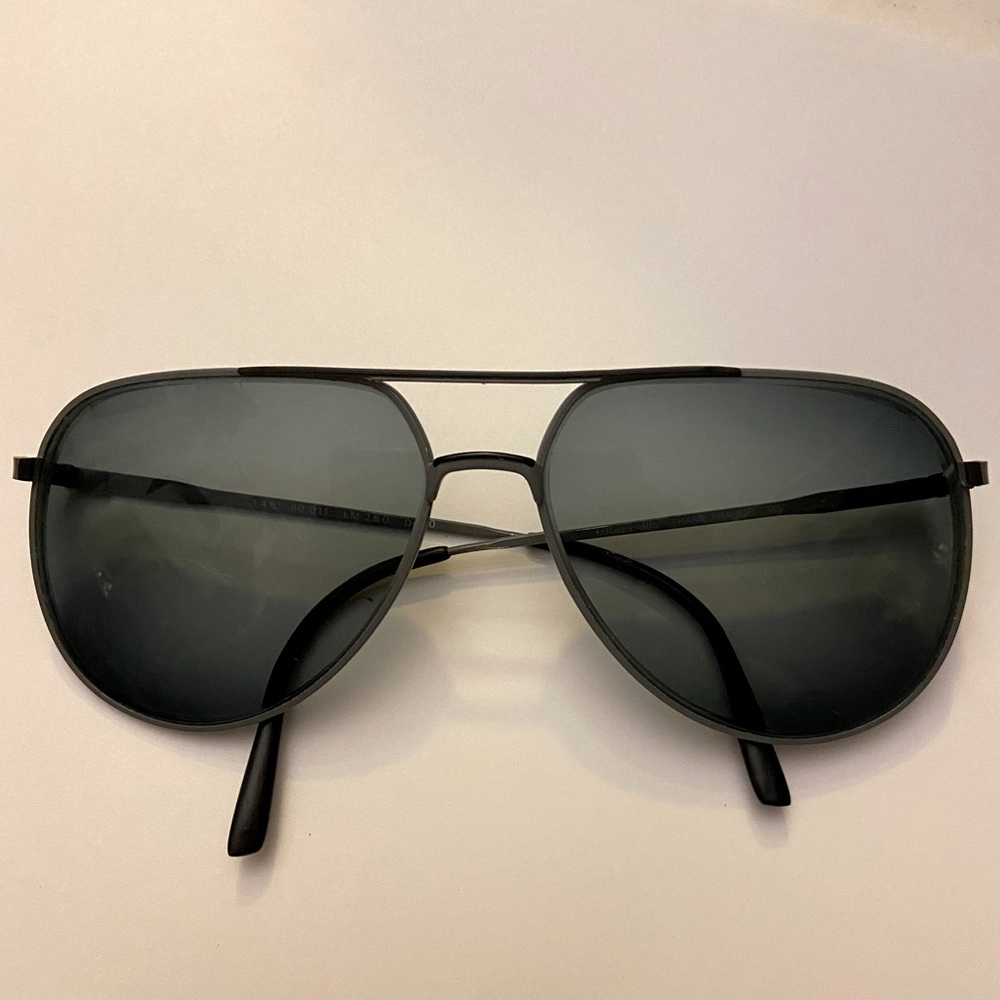 Logo Paris Aviator Full Rim Gunmetal Eyeglasses Frame LM260 France 62[]16 145
